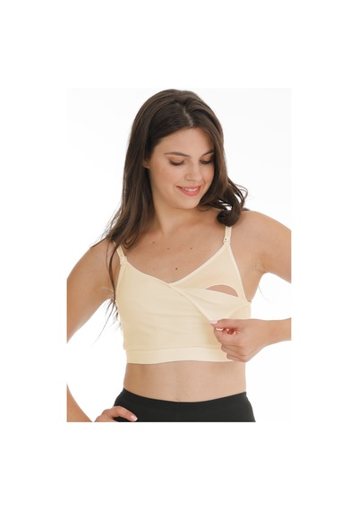 Parlingerie Hamile Emzirme Yarım Atlet Ten Ten Rengi