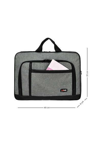 Galb Leather Cok Fonksiyonlu Ve Tam Korumali 17 Inc Laptop Evrak Cantasi Gri