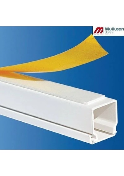 2m Kendinden Yapışkanlı 16x16mm Kablo Kanalı Kolay Montaj Temiz Görünüm Pvc Kablo Gizleyici