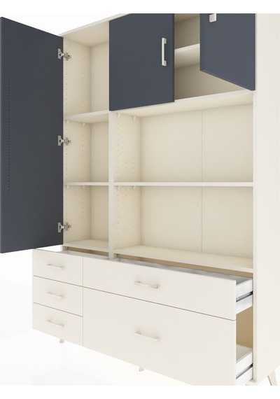 Arges Dolap 7 Raflı 5 Çekmeceli 3 Kapaklı 132x30x195 Aytaşı-antrasit/aytaşı Antrasıt/aytası Arges Dolap 7 Raflı 5 Çekmeceli 3 Kapaklı 132x30x195 Aytaşı-antrasit/aytaşı Antrasıt/aytası