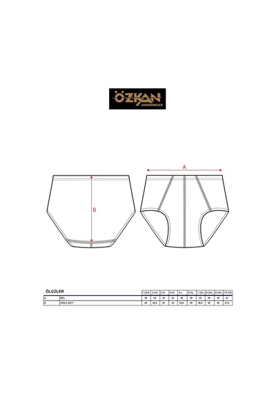 Özkan Underwear Özkan 0037 6'lı Paket Erkek %100 Pamuklu Penye Süprem Esnek Rahat Slip Külot Siyah