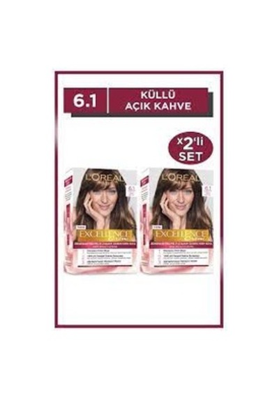 Loreal Excelence Boya 6.1 Küllü Açık Kahve 2 Adet Fiyatıdır Loreal Excelence Boya 6.1 Küllü Açık Kahve 2 Adet Fiyatıdır