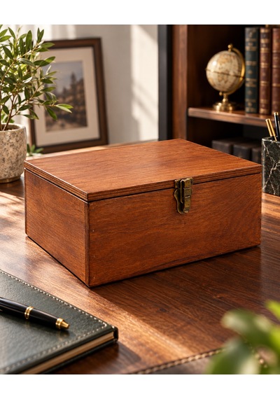 Tuns Woods Kişiye Özel 2 Bölmeli Ahşap Hatıra Ve Hediye Kutusu 27 Cm