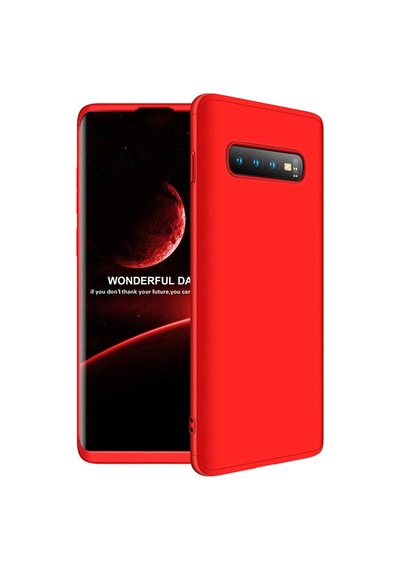 Samsung Uyumlu Galaxy S10 Kılıf 3 Parçalı 360 Tam Korumalı Gkk Kapak