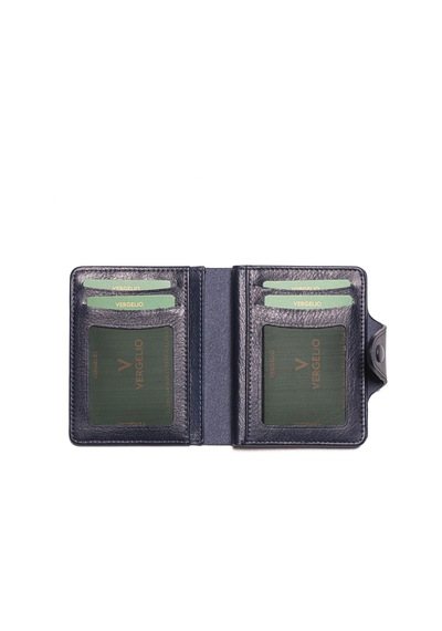 Navy Cüzdan & Kartlık Erkek 866 Vergelio Purse Matte Crystal Wallet Card Holder Mavi