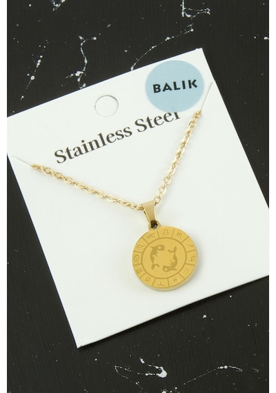 Balık - 878 - Burcu Çelik - Csmo-tex - Kolye Sarı