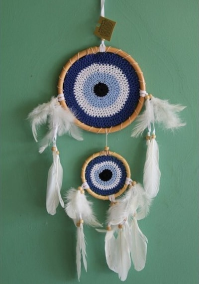 Rüya Kapanı Dream Catcher Model 12 Çok Renkli