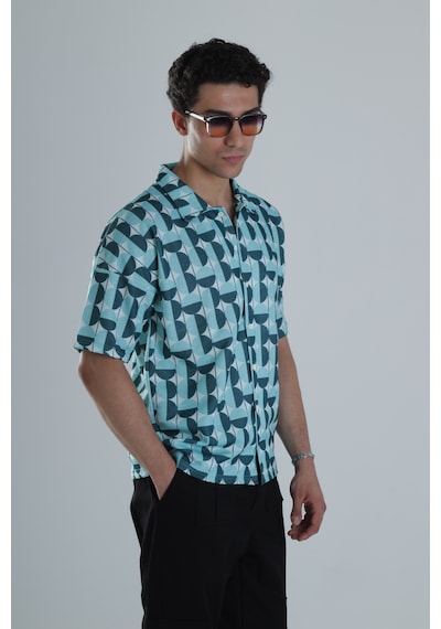 Cocopelli Erkek Küre Desenli Hawai Gömlek Coc1159 Çok Renkli