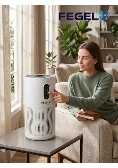 Fegel FG-M03N WiFi H13 HEPA Aromaterapili Çocuk Kilitli Gece Lambalı Hava Temizleyici