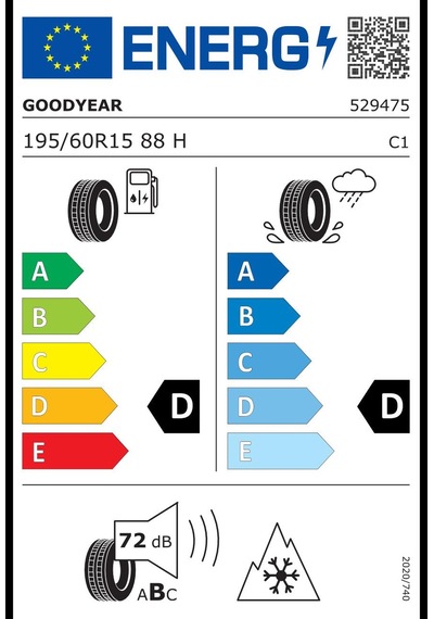 Goodyear 195/60 R15 88h Ultragrip 8 Ms Oto Kış Lastiği  2025