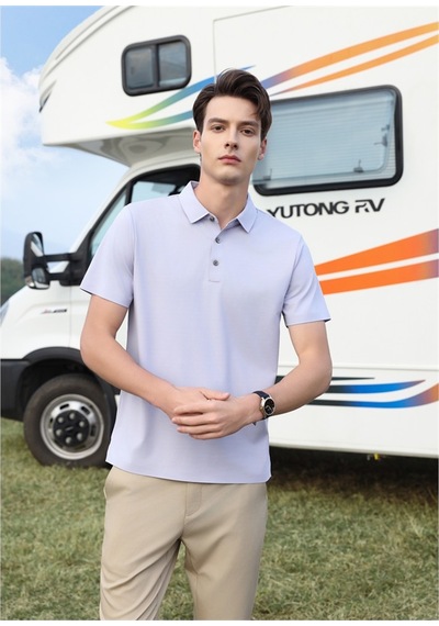 New Performance Premium Polo T-shirt 67.1% Nylon 22.0% Pamuk 10.9% Spandex Mor