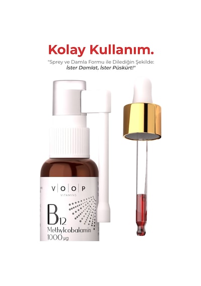 Voop Vitamin B12 Methylcobalamin Sprey Damla 10 ML