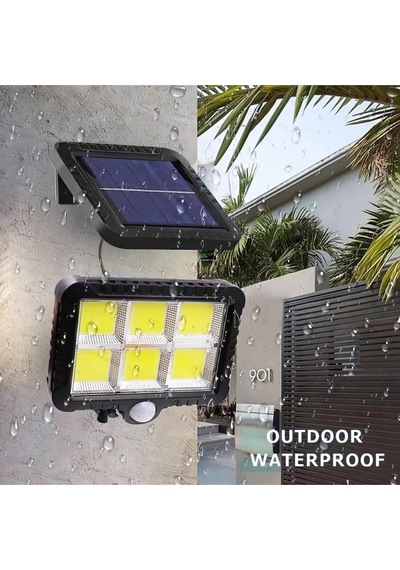 Suya Dayanıklı Solar Şarjlı Güneş Enerjili Hareket Sensörlü Duvar Lambası Bahçe Aydınlatma Lamba Çok Renkli
