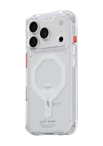 Apple iPhone Uyumlu 18 Pro Max Kılıf M-safe Özellikli Şeffaf Airbagli Skinarma Saido Mag-charge Kapak Şeffaf