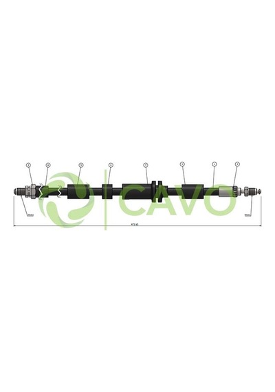 CAVO C900752A Fren Hortumu Sağ Ön Ka Rb 96-08