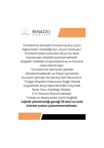 Alaz Model Dikey Başlıklı Ahşap Karyola