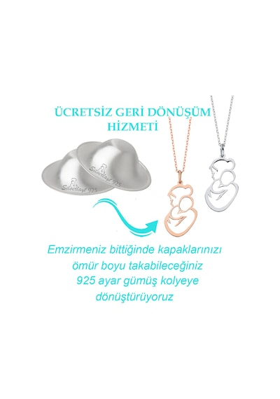 Silverlayt Gümüş Göğüs Ucu Koruma Kapağı