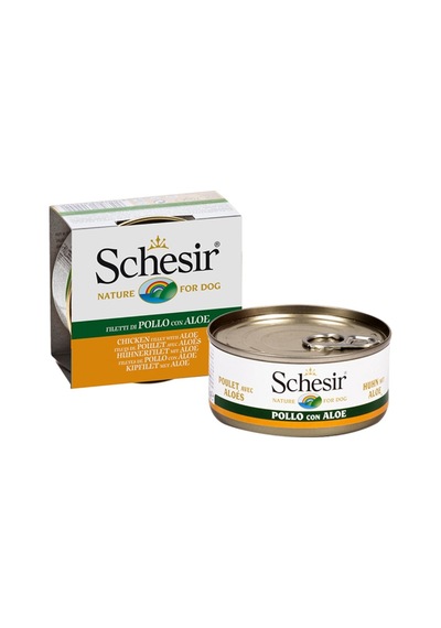 Schesir Tavuklu ve Aloe Veralı Konserve Yetişkin Köpek Maması 12 x 150 G
