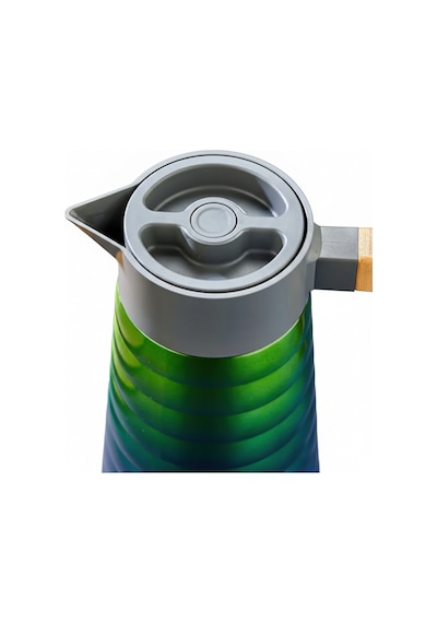Cooker 2 Litre Çelik Termos Bambu Saplı Mavi Yeşil