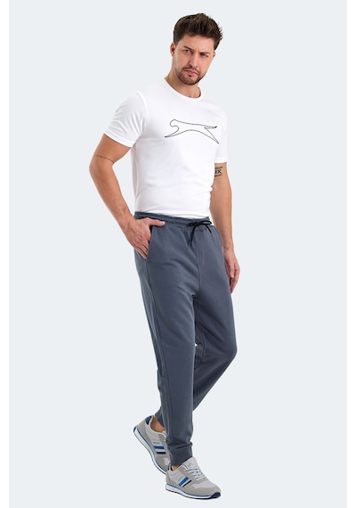 Slazenger Onıonıx I Erkek Cepli Koyu Gri Kamuflaj Eşofman Altı Koyu Gri Kamuflaj