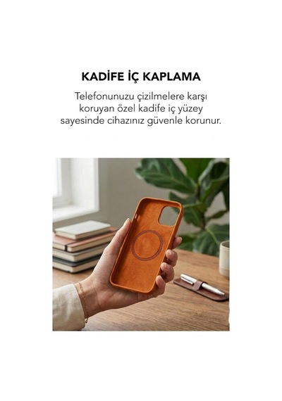 Apple İphone 15 Pro Max Uyumlu Magsafe Lansman Silikon Kılıf Turuncu