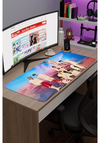 Stray Kids V3 90x40 Xxl Gaming Kauçuk Kaymaz Taban Mouse Pad Fare Altlığı