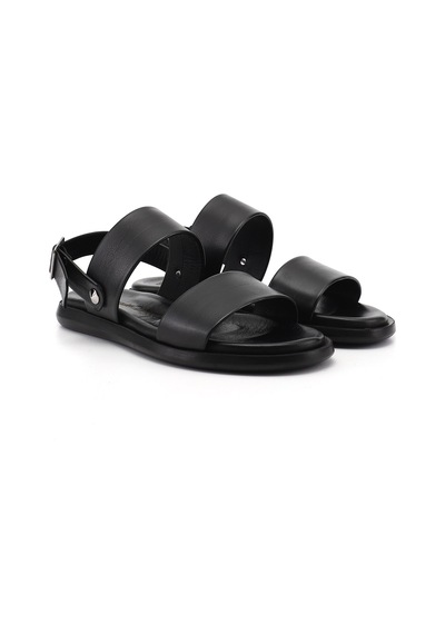 Gönderi(R) Gönderi R Erkek Siyah Tokalı Hakiki Deri Comfort Sandalet Dyma83242829