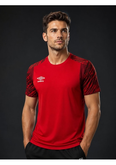 Umbro Plus Training Erkek Kırmızı Antrenman Spor Tişörtü Tf0437