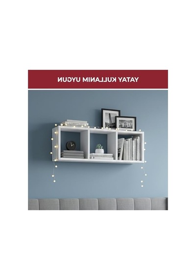 Modern Tasarım Yatay Dikey Kullanım İçin Elmas Dekoratif Kitaplık Abanoz - Beyaz Modern Tasarım Yatay Dikey Kullanım İçin Elmas Dekoratif Kitaplık Abanoz - Beyaz