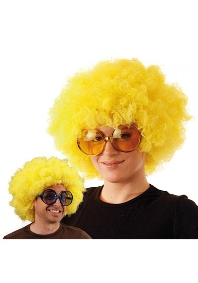 Sarı Renk Kıvırcık Afro Bonus Peruk Tgdrtgse3cr8t55v8yg Çok Renkli