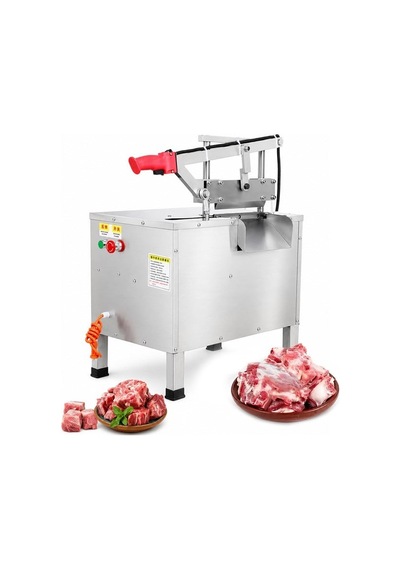 Sn-30982 Otomatik Kemik Ve Et Kesme Makinesi Gıda Sınıfı Paslanmaz Çelik Endüstriyel Giyotin Dilimleyici Kırmızı