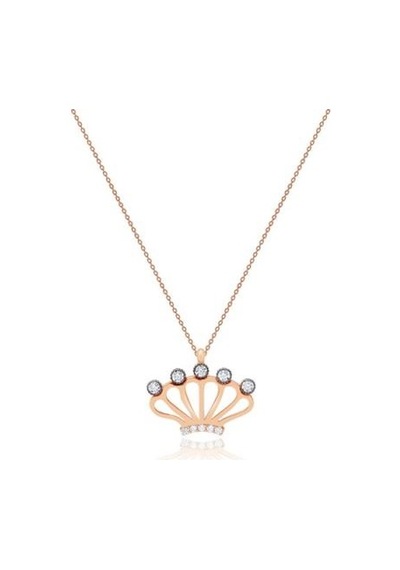 Tektaş - Pembe Altın 14 Ayar Kral Tacı Kolye N11.45712