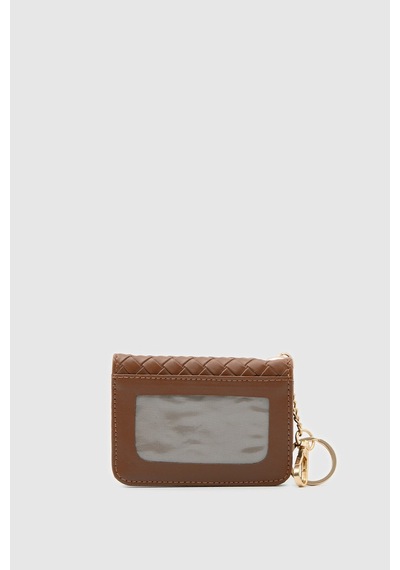Shule Bags Wowen Örgü Deri Charm Kartlık Taba