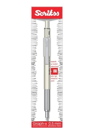 Scrikss Office Graphx Mekanik Kurşun Kalem Beyaz 0.5 Mm