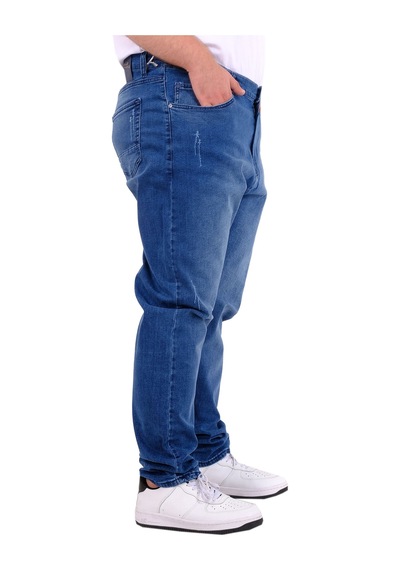 Mode Xl Büyük Beden Erkek Pantolon Klasik Kot 21920 Açık Mavi Açık Mavi