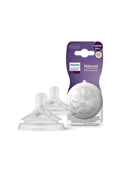 Philips Avent Natural Response 2'li Biberon Emziği, 5 Numara, 6 Ay+