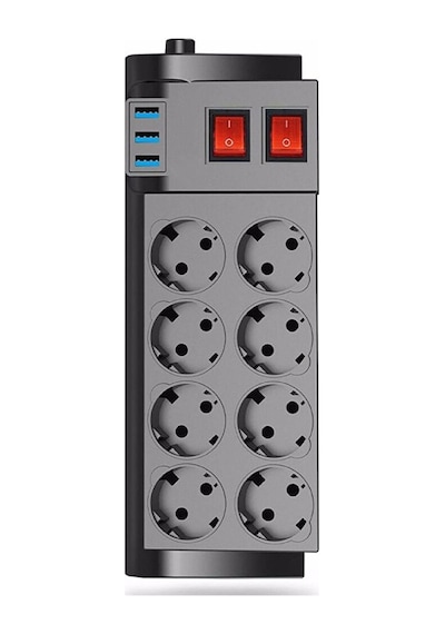 8'li Priz 4000watt Akım Korumalı Uzatma Kablosu / 2 Metre / 16a / Diğer