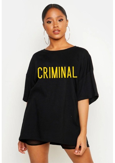 Startmore Criminal Oversize Tişört Siyah