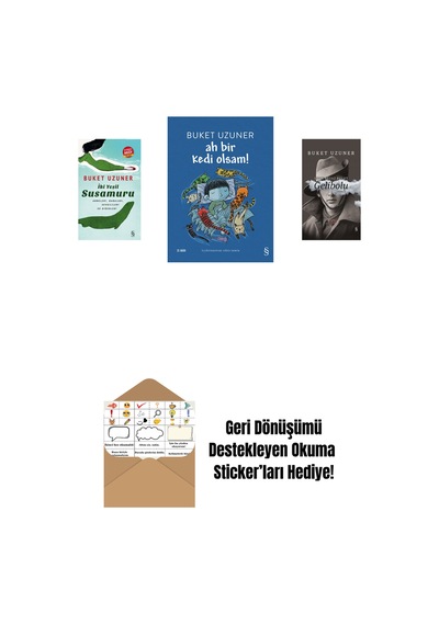 İki Yeşil Su Susamuru Midi Boy + Ah Bir Kedi Olsam + Gelibolu Ciltli + Okuma Sticker'ları