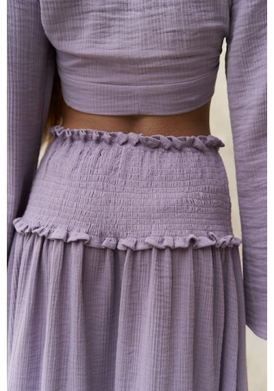 Mai Collection Mai Studios Co. Marshanda Lila Crop Etek Takım Lila