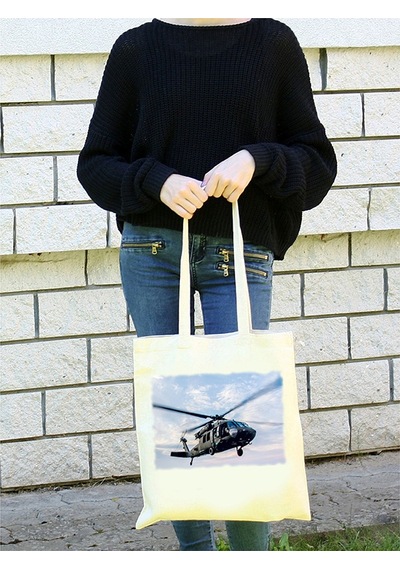 Anahtarlık Sepeti Bez Çanta - UH 60 Helikopter