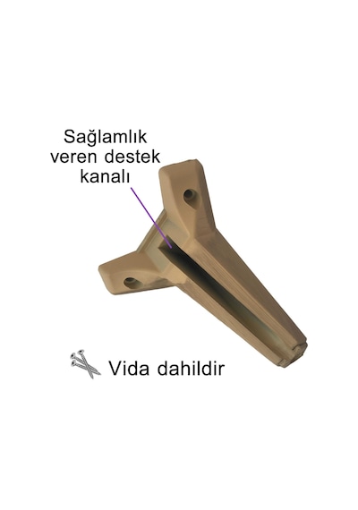 4 Adet Serdivan 15 Cm Açık Ceviz Lüx Mobilya Kanepe Sehpa Ünite Koltuk Ayağı Baza Ayak