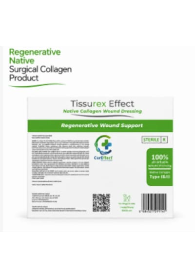 Tissurex Effect 10x10 Cm Doğal Kolajen Yara Örtüsü - Native Collagen Wound Dressing 1 Adet