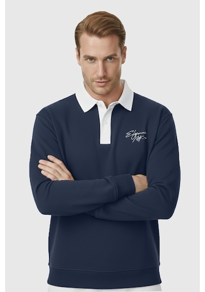 Deepsea Erkek Lacivert Relax Fit İçi Polarlı Polo Yaka Sweatshirt Pamuklu Kalın Sweatshirt 2600762 Lacivert Deepsea Erkek Lacivert Relax Fit İçi Polarlı Polo Yaka Sweatshirt Pamuklu Kalın Sweatshirt 2600762 Lacivert