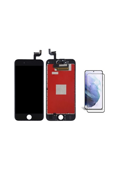 Apple Uyumlu iPhone 6s Plus Siyah Ekran Lcd Dokunmatik B7000 15ml Yapıştırıcı Ve Kırılmaz Cam İle Beraber Yc