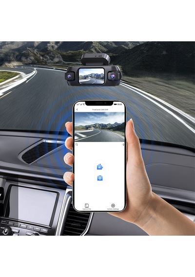 Lenyes Ldr102 4k Ultra Hd Wifi Destekli Akıllı Ön Ve Arka Araç Kamerası Siyah