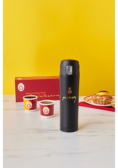 Karaca X Galatasaray Çelik Sızdırmaz Termos Kutulu 450 Ml Gümüş