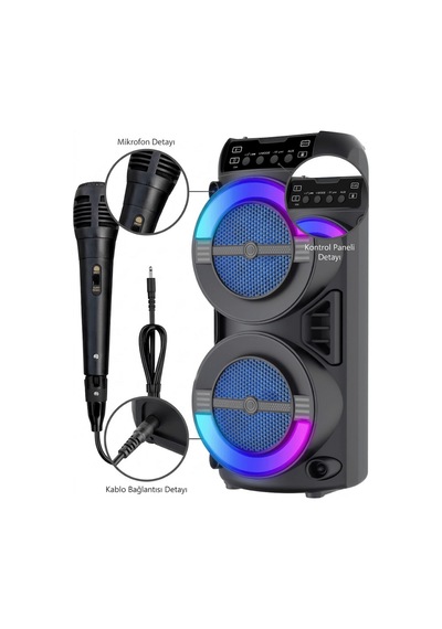 Taşınabilir Bluetooth Hoparlör Rgb Işık Efekti Uczzzpg3233speaker-2