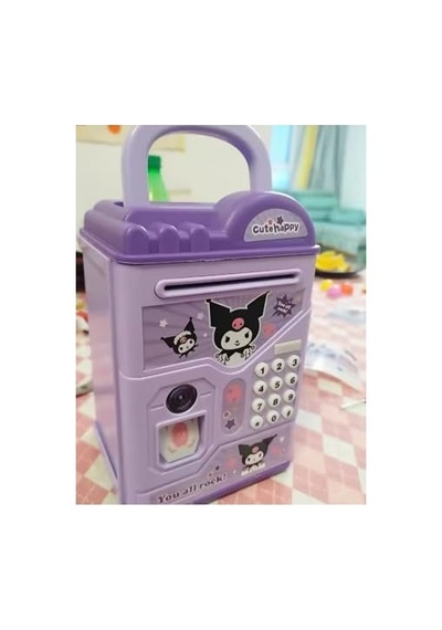 Kuromi Elektronik Atm Kumbara, Şifreli Ve Parmak İzi Korumalı, Müzikli, Mor