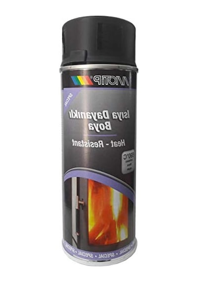 Isıya Dayanıklı Mat Siyah Sprey Boya, 400 Ml 0000 Parlak Vernik
